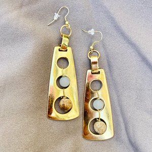 Gold Beaded Earrings